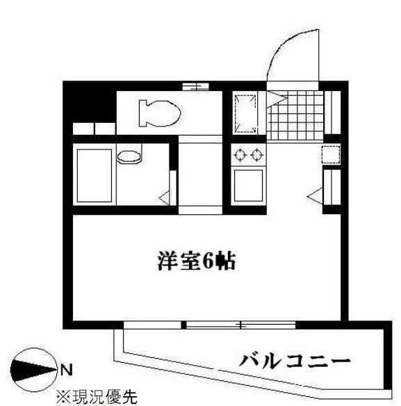 プライムコート(ワンルーム/4階)の間取り写真
