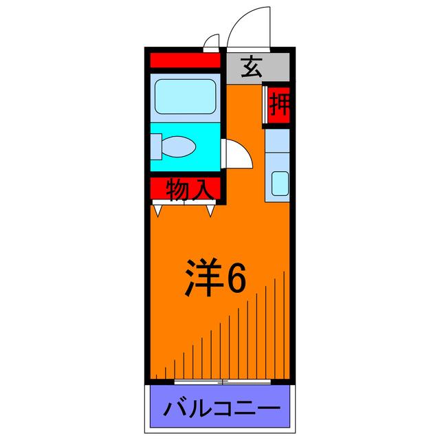 ハイム北山(ワンルーム/1階)の間取り写真