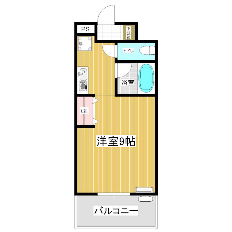 フロンティアTACHIBANAII(ワンルーム/4階)の間取り写真