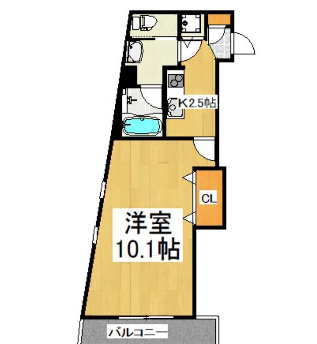 ゴールドクレスト(1K/5階)の間取り写真
