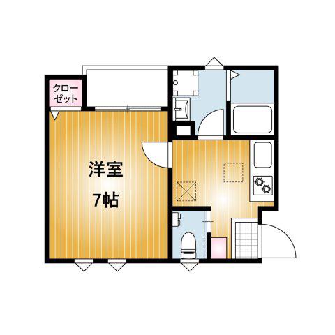 AQUE7(1K/3階)の間取り写真