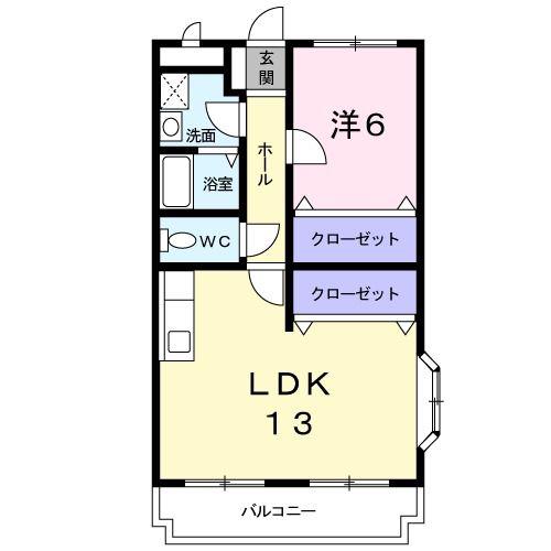 湘南第一ホ-ワマンション(1LDK/3階)の間取り写真