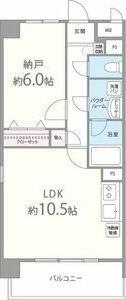 ベロクオーレ三国(1LDK/3階)の間取り写真