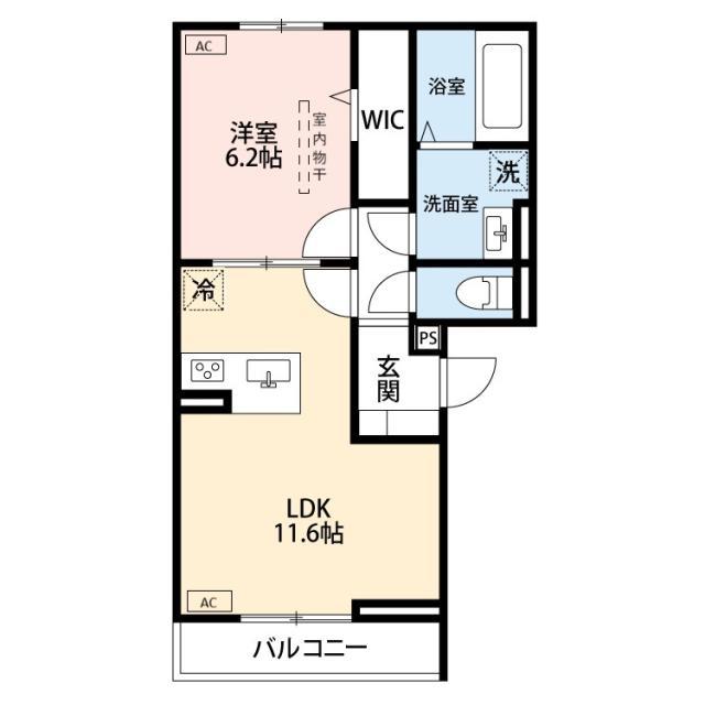 セレニテ(1LDK/3階)の間取り写真