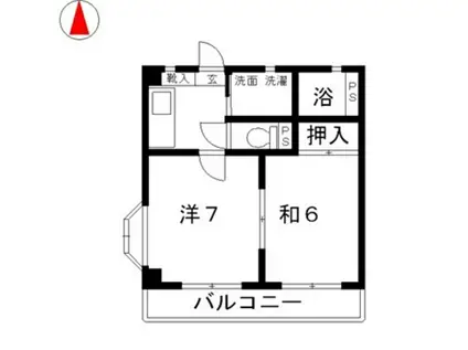 ル・トーレ(2K/1階)の間取り写真