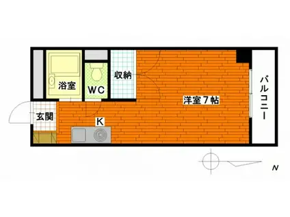 第2浦島ビル(ワンルーム/2階)の間取り写真