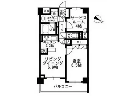 シャンピアグランデ深沢(1SLDK/1階)の間取り写真