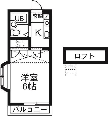 エムケー前橋2号館(1K/1階)の間取り写真