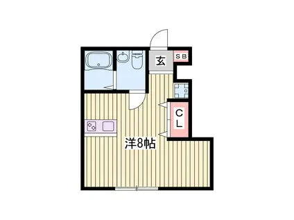 PLS TOMINAGA(ワンルーム/1階)の間取り写真