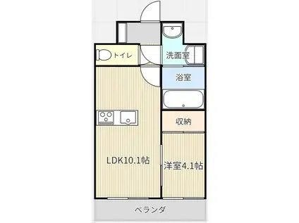 アドバンス北大阪ロワン(1LDK/4階)の間取り写真