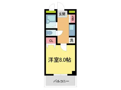 エスタシオン甲子園口(1K/1階)の間取り写真