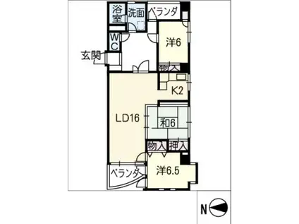 アーバンステージ名古屋(3LDK/7階)の間取り写真