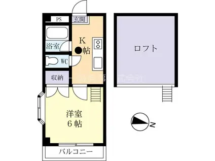ヒルズボックス8番館(1K/1階)の間取り写真