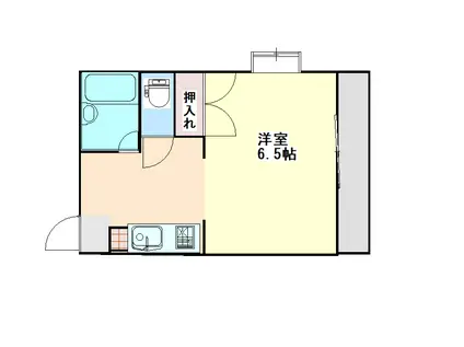 エントピア鴨池(ワンルーム/5階)の間取り写真