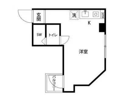 メゾン・ド・オルム(1K/6階)の間取り写真