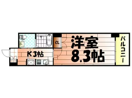 NO.63 オリエントキャピタルタワー(1K/11階)の間取り写真