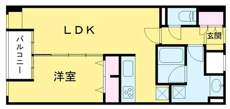 W-GATES TOWERダブルゲートタワー(1LDK/5階)の間取り写真
