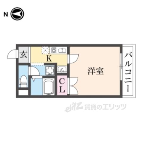 MY尼崎(1K/8階)の間取り写真