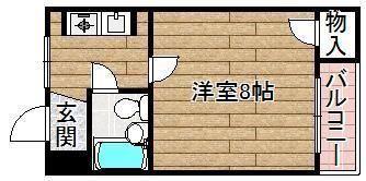 ハイツリバーサイド(1K/1階)の間取り写真