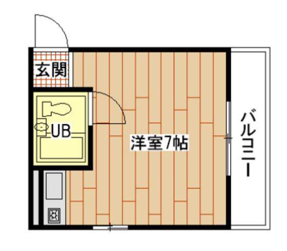 上田ビル(ワンルーム/2階)の間取り写真