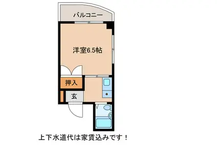 シティ・スケープ・ミズノ(1K/5階)の間取り写真