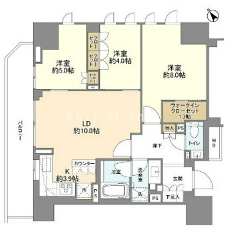 ザ・パークハウス麹町レジデンス 8階階 間取り
