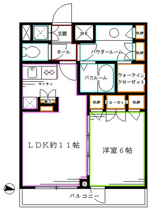 ルーブル新中野 3階階 間取り