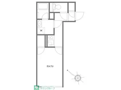 ルーデンス常盤台III(1K/3階)の間取り写真