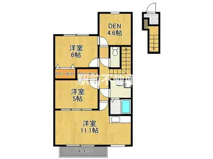 グランフォート(2SLDK/2階)の間取り写真