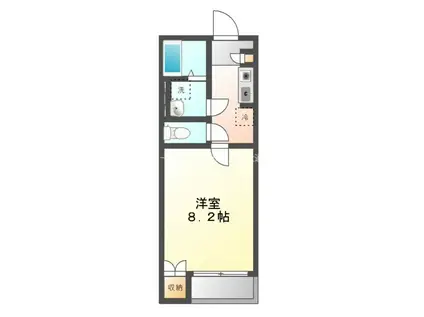 レオネクスト瑠璃(1K/2階)の間取り写真