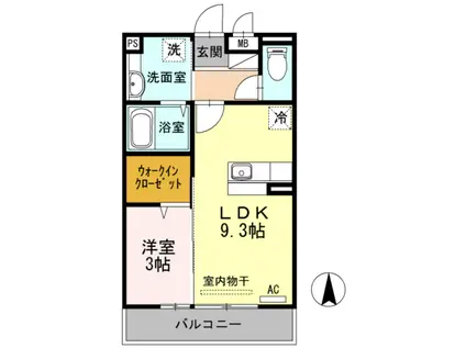ETERNA イースト  306(1LDK/3階)の間取り写真