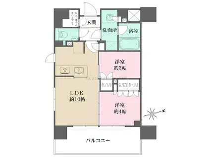 グレーシアフィット藤沢鵠沼(2LDK/3階)の間取り写真