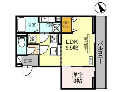 D-SERENO志木幸町(1LDK/2階)の間取り写真