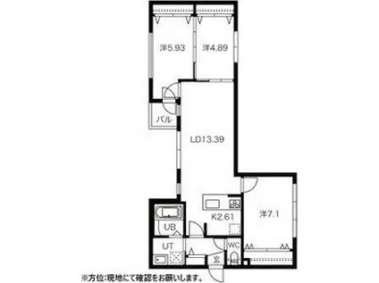 CITY PREMIER北6条(3LDK/4階)の間取り写真