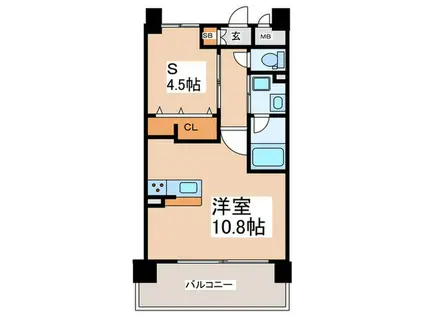 ラ・リヴィエール(ワンルーム/3階)の間取り写真