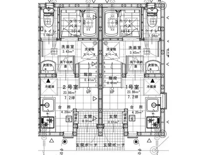 カーサ戸越公園(1K/1階)の間取り写真