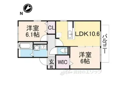 メゾン ド ル・レ(2LDK/2階)の間取り写真