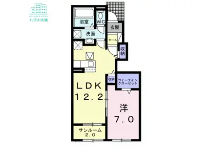 ドルチェこば(1LDK/1階)の間取り写真