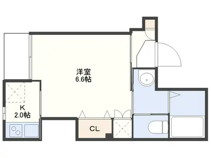 FORBIS丸山町(1K/3階)の間取り写真