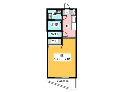 SUN CURCUMA(1K/5階)の間取り写真