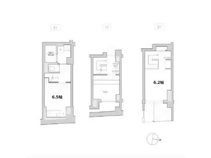 エスセナーリオ牛込柳町(1LDK/1階)の間取り写真