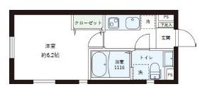 レピュア目黒本町レジデンス(1K/1階)の間取り写真