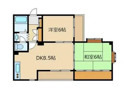 ラ・フォーレ桜台(2DK/3階)の間取り写真