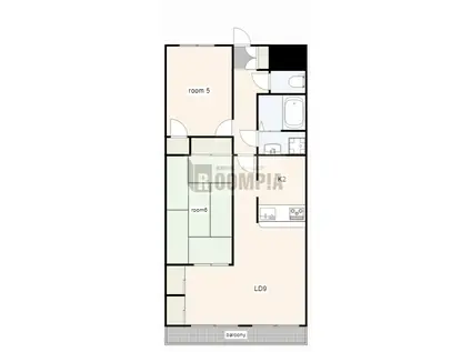 フォンテーヌヨシダ(2LDK/3階)の間取り写真