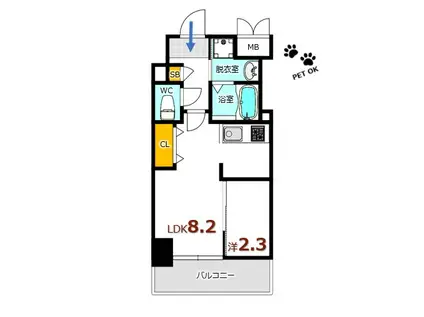月光鎮守府(1LDK/2階)の間取り写真