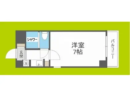 アクエルド都島(1K/5階)の間取り写真