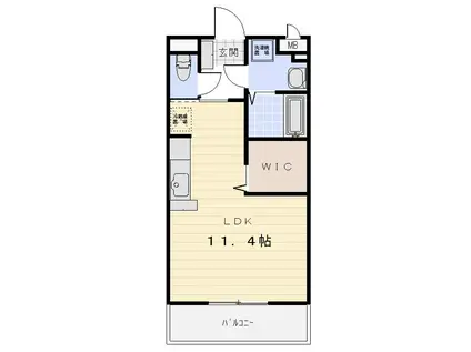 シエテ久居元町レジデンス(ワンルーム/4階)の間取り写真