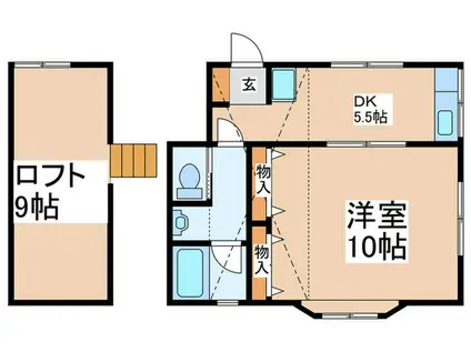 サンライズ成瀬(1DK/2階)の間取り写真