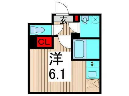 LUDENS NISHI-KAMEARI E-ST(ワンルーム/1階)の間取り写真