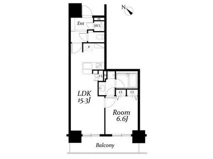 ロイヤルパークス千種(1LDK/13階)の間取り写真